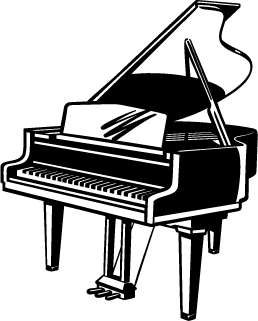 пианино в векторе