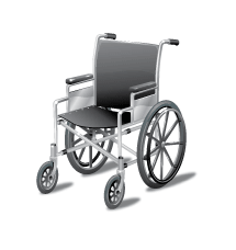 Инвалидная коляска в векторе