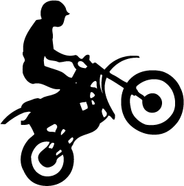 Мотоциклист в векторе