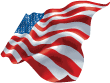 Развивающий американский флаг в векторе