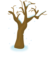 Зимнее дерево в векторе