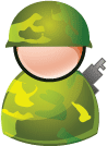 Иконка солдата в векторе