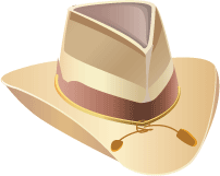 Ковбойская шляпа в векторе