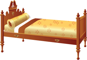 Кровать в векторе