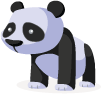 Панда в векторе