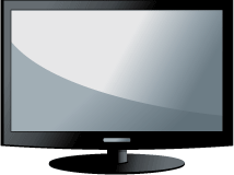 Плазменный телевизор в векторе