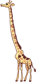 Жираф в векторе