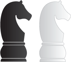 Шахматный конь в векторе