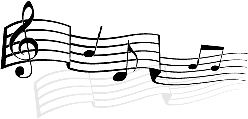 Музыкальные ноты в векторе