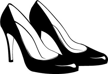 Женские туфли в векторе
