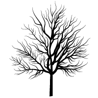 Дерево без листьев в векторе