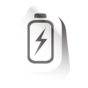 Иконка разряженной батареи в векторе