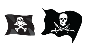 Пиратский флаг в векторе