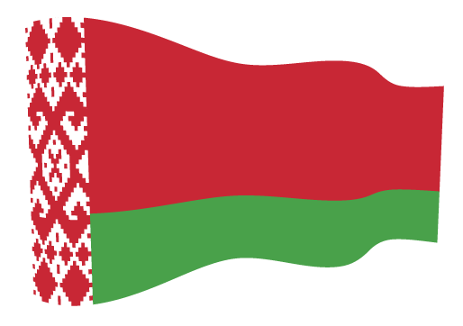Развивающий флаг Беларуси в векторе