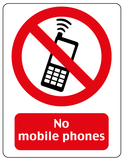 Знак, запрещающий разговор по мобильнику в векторе
