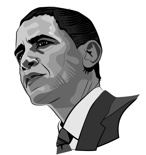 Барак Обама в векторе