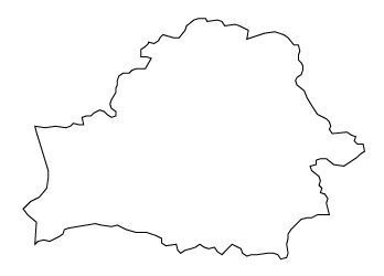 Карта Беларуси в векторе