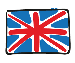 Флаг Англии нарисованный ребенком в векторе