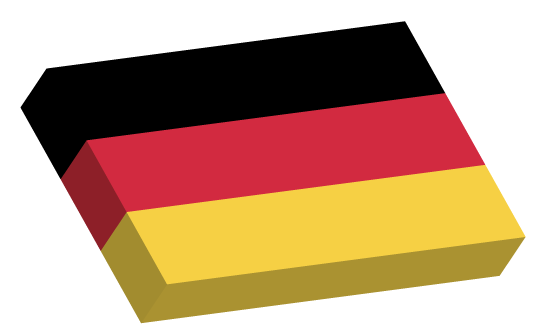 3d флаг Германии в векторе