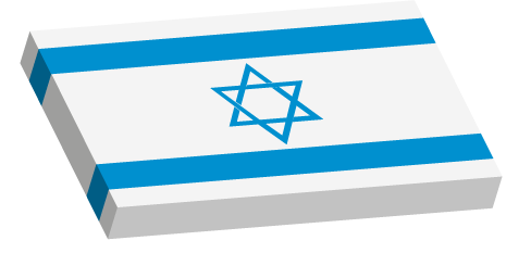 3d флаг Израиля в векторе