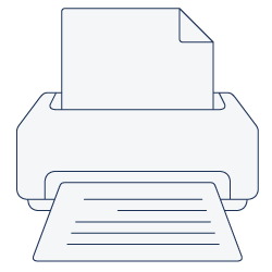 Простая иконка принтера в векторе