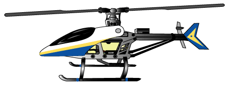 Вертолет на радиоуправлении в векторе