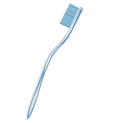 Синяя зубная щетка в векторе